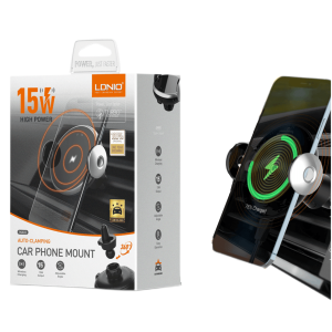 LDNIO MA02 15W Car Wireless Charger Stand - Fast Charging, Adjustable Design