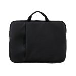 15.6 Inch Leather Laptop Sleeve - Black