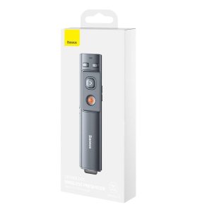 Baseus Orange Dot Wireless Presenter - Red Laser, Grey