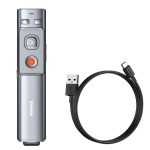 Baseus Orange Dot Wireless Presenter - Green Laser, Grey