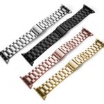 Rolex Solid Metal Stainless Steel Chain Band Smartwatch Strap - 42/44/45/49mm