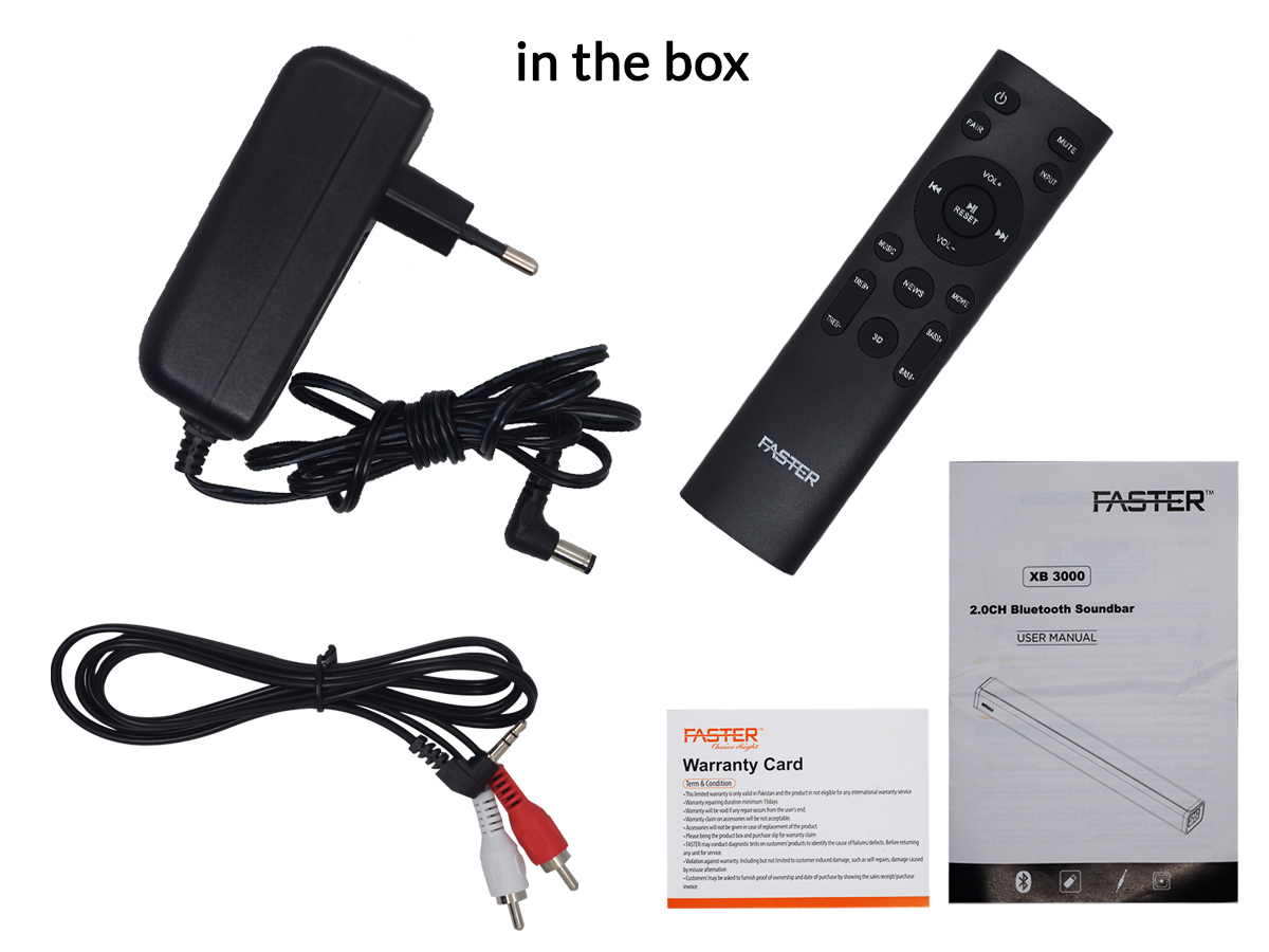 FASTER XB3000 2.0CH Bluetooth SoundBar 30w - Image 5