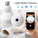 IP WIRELESS PANORAMIC BULB CAMERA 1080P HD 2MP