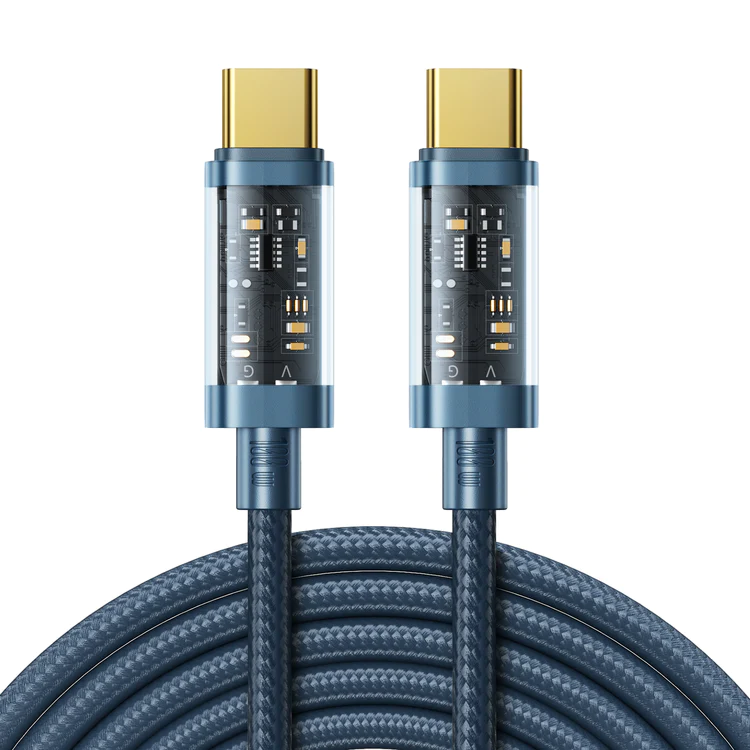 JOYROOM S-CC100A12 Type-C To TYPE-C 100W Data Cable 1.2m Blue - Image 2