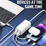 LDNIO A4610C 65W High power Support 4 port usb Fast Charging type c QC3.0 laptop charger adapter for lenovo universal charger