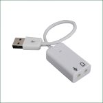 USB Sound Adapter 7.1 Channel - White Sound Card Adapter