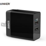 Original Anker A2129J11 PowerPort 2 Lite Dual USB PowerIQ Wall Charger - Black - (18 Month Vendor Official Genuine Warranty)