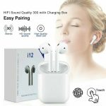 I12 TWS Bluetooth Earphones Wireless Touch Control Earbuds