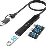 ONTEN 4- in -2 USB C / USB A 3.0 4-Port HUBs USB A*1 (5Gbps）+ USB C*3 (480Mbps) UCA9703