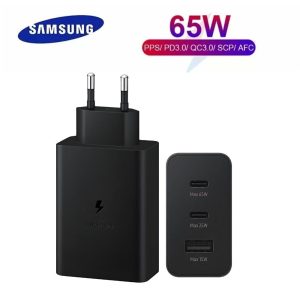 Samsung 65w Eu Pin Pd Power Adaptor Trio 2 Type-c & Usb-a Port(copy)
