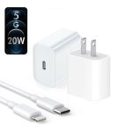 Iphone Usb-c Pd 20w Power Adapter Charger 2 Pin (usa Pin) With Cable(copy)
